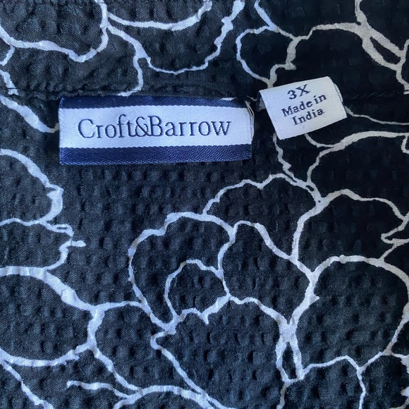 Set of 2 Croft & Barrow Floral Button-Up Camp Shirts - 3X - Picture 6 of 8